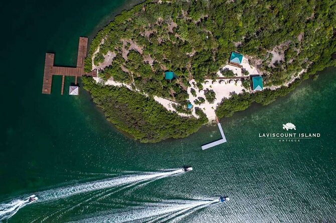 Adventure Power Boat Tour Antigua and Private Laviscount Island - Laviscounts Island: lunch, tortoises, and the dock-side fish show
