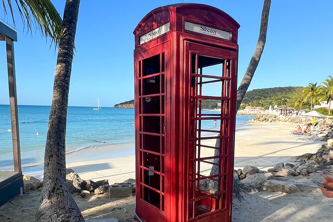 Famous Red Phone Booth Beach (Dickenson Bay) and Fort Bay Beach - Group Size, Pace, and Comfort in a Short 3 Hours 15 Minutes