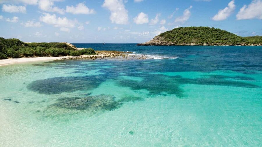 From St John's: Half Moon Bay Beach Half-Day Trip by Van - Your beach setup: umbrella, sunbed, and the calm-water corner