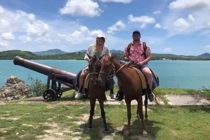 Horseback Riding at Hawksbill Beach in Five islands Antigua - Guides like Joseph, Dimples, Adebayo, and Ty, and what that means for your comfort
