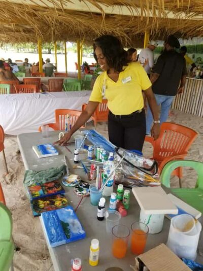 Sip & Paint with lunch on exciting Ffryes Tiki beach Bar